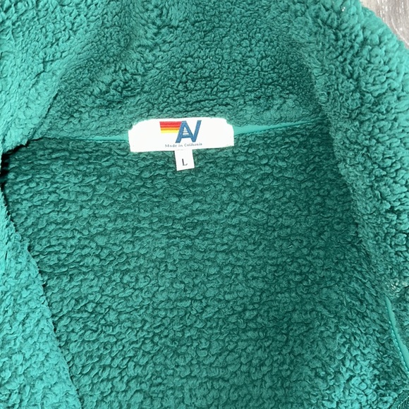 AVIATOR NATION (AV) fleece half zip green size Large - Picture 3 of 7